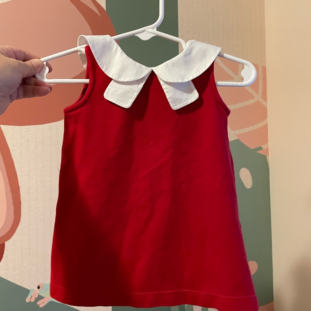 Jacadi 12 Month Red Collared Sleeveless Top